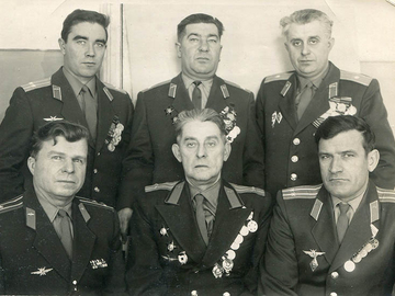 п-к Марий В.С., п/п-к Иванов И.П., п/п-к Пристромко В.Г., п/п-к Бордюгов А.А., п/п-к Молчанов В.Е., м-р Шостак А.Н., 22 февраля 1969 г.