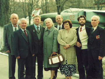 На праздновании в училище, Груздев В.И., Куликов Н.С., Панкратов Ю.Е., Егоров Л.И., Голотюк В.Л.