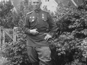 г.Зарау Германия 1945 г., Мамаев А.Ф.Перед концом войны 13.5.45 г., добивали фашистское отребье.